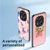 For Xiaomi Redmi Note 14 5G Case Butterfly Pattern TPU+Tempered Glass Protective Phone Cover