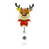 Christmas Badge Reel Retractable Nurse Doctor Santa Claus Trees Snowman Badge Reels ID Tag Clips for Name Pass Card Holder