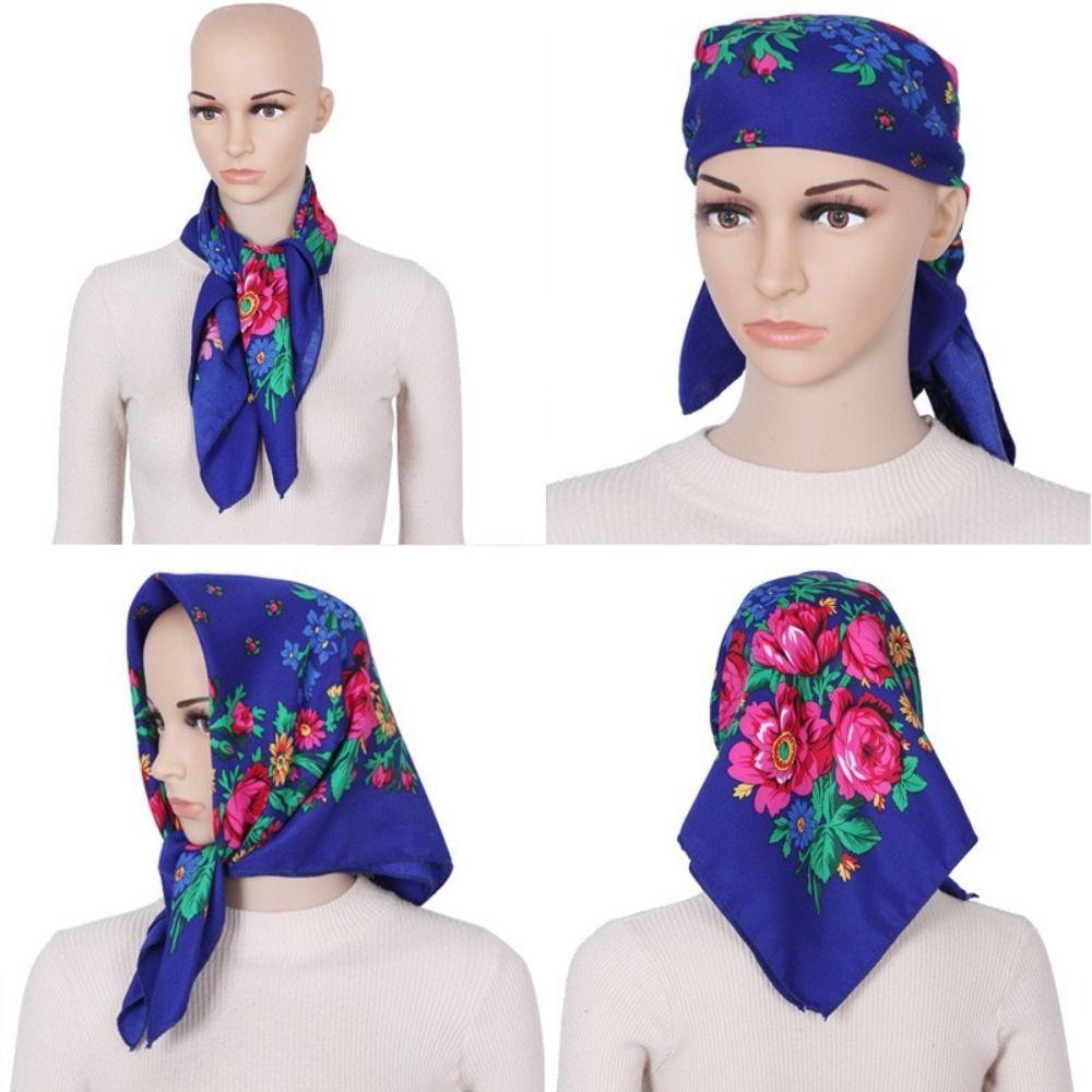 Soft Square Neck Scarves Sunscreen Square Shawl Simple Women Headwraps Ladies/Girls