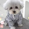 Waterproof Winter Dog Jumpsuit Thick Fleece Warm Pet Supplies Small Medium Dog Clothes Laser Letters Overalls Pug Teddy Coat