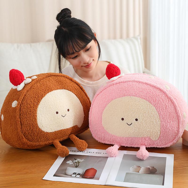 Cartoon Soft Swiss Roll Pillow Plush Toy Cake Doll Home Sofa Pillow Cushion Girl Ragdoll