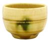 Посуда Сэто, Хатано Масанори, круглая чашка для саке (Деревянная коробка), желтый фарфор Сето, 136-0027