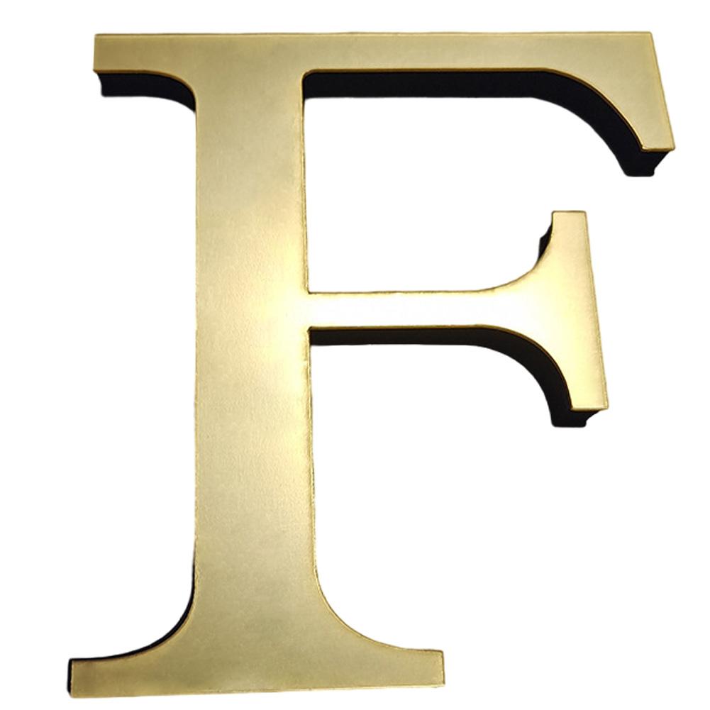 20см 3D Акриловые Английские Буквы Наклейки на Стену Декоративные Буквы Настенные Украшения Золотой Алфавит Настенные Орнаменты для Настенного Искусства