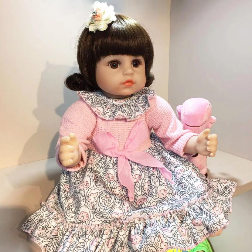 KEIUMI Кукла Reborn Bebe, игрушка, тканевое тело, Реалистичная кукла с жирафом для детей, подарки на день рождения и Рождество