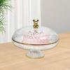 Cake Stand Fruit Plate with Cover Decoration Pastries Storage Serving Tray Dessert for