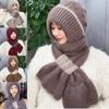 Autumn Winter Wraps Scarf Cap Women Keep Warm Shawl Trendy Hooded Scarf