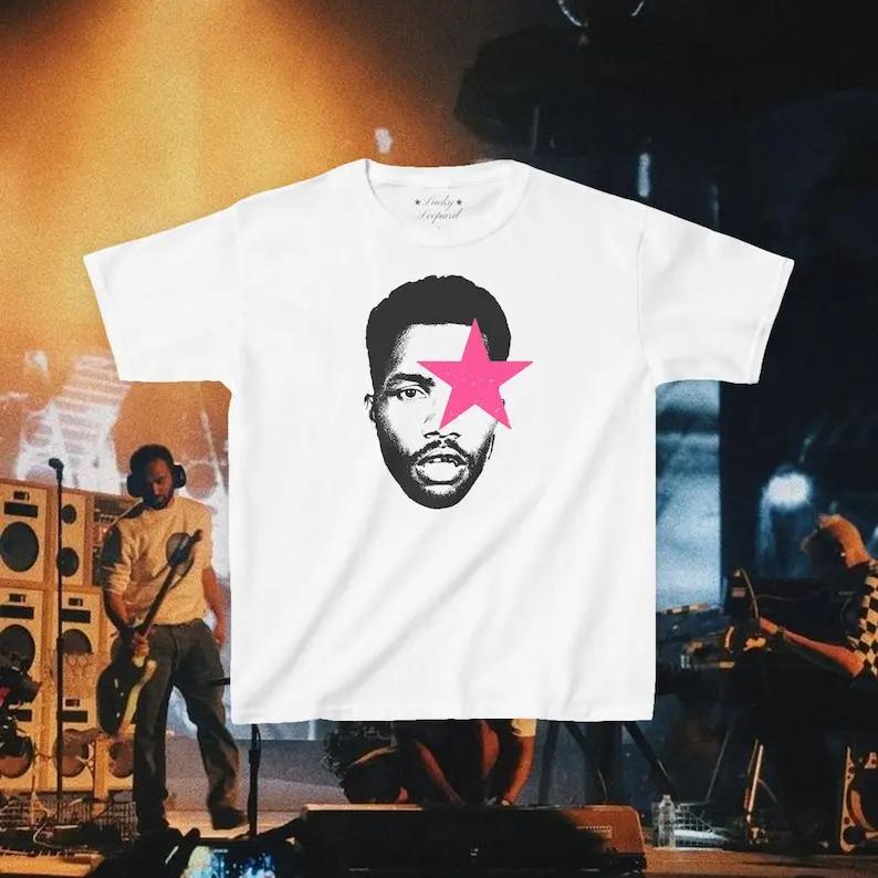 Rapper Frank Retro Graphic T Shirt Men Women Hip Hop Ocean Album Clothing T-Shirts Y2k Unisex Blond Fashion Streetwear Tee Tops