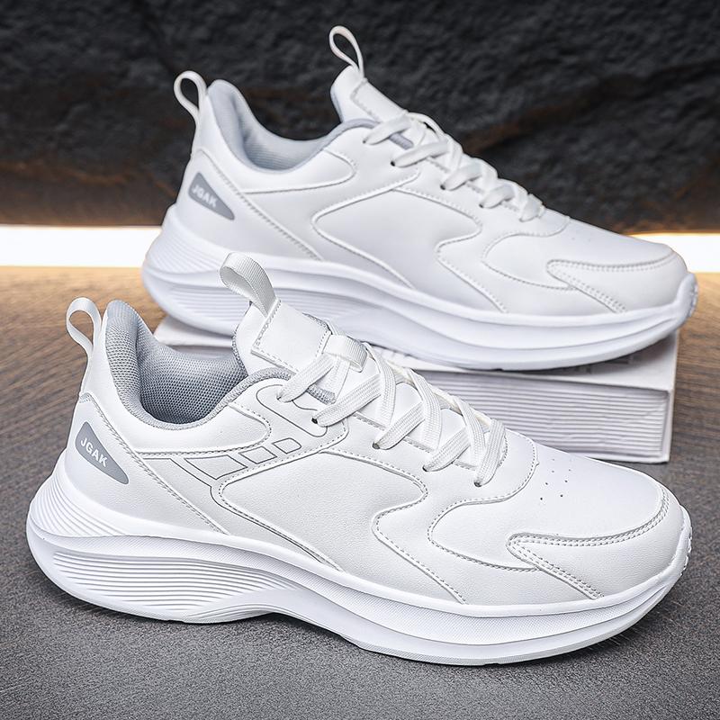 Плюс Большой Размер 49 50 51 Кожаные Кроссовки Спорт Мужские Повседневные Чисто Белые Туфли Для Гольфа Яхтинга Обувь Tenis Masculino Zapatillas