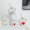 Abstract Couples Embrace Statue Ceramic Miniatures Figurine People Love Sculpture  Home