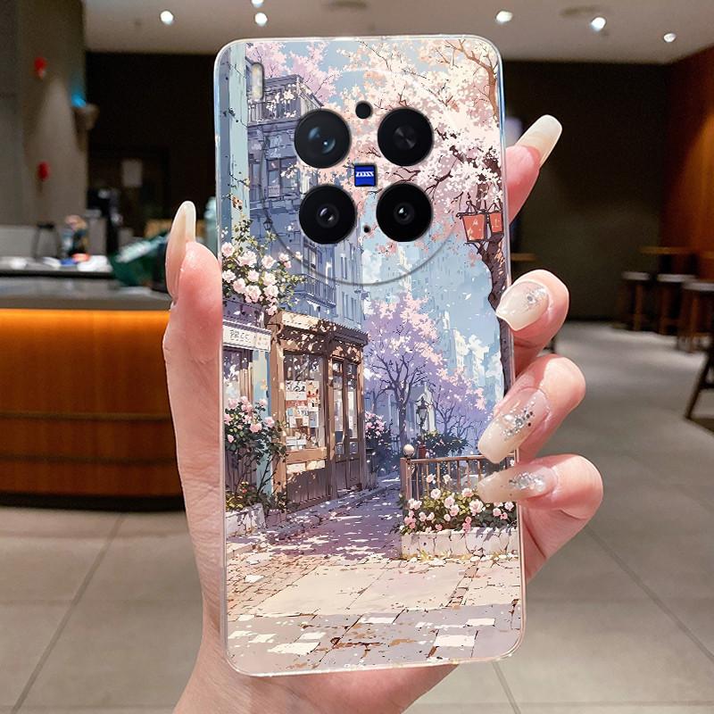 Модный Чехол-Вулкан для Vivo X300 Pro, Прозрачный Мягкий TPU, Защита от Царапин, Чехол для Пары