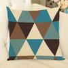 Geometric Style Throw Pillow Case Triangle Grid Classics Nordic Sofa Decoration Cotton Linen Chair Waist Cushion Cover Cojines