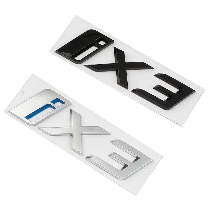 Car Rear Trunk Letters Logos Badge Emblem Decals Sticker For BMW IX3 G08 Boot Words Replacement Decoration Accessories sx2