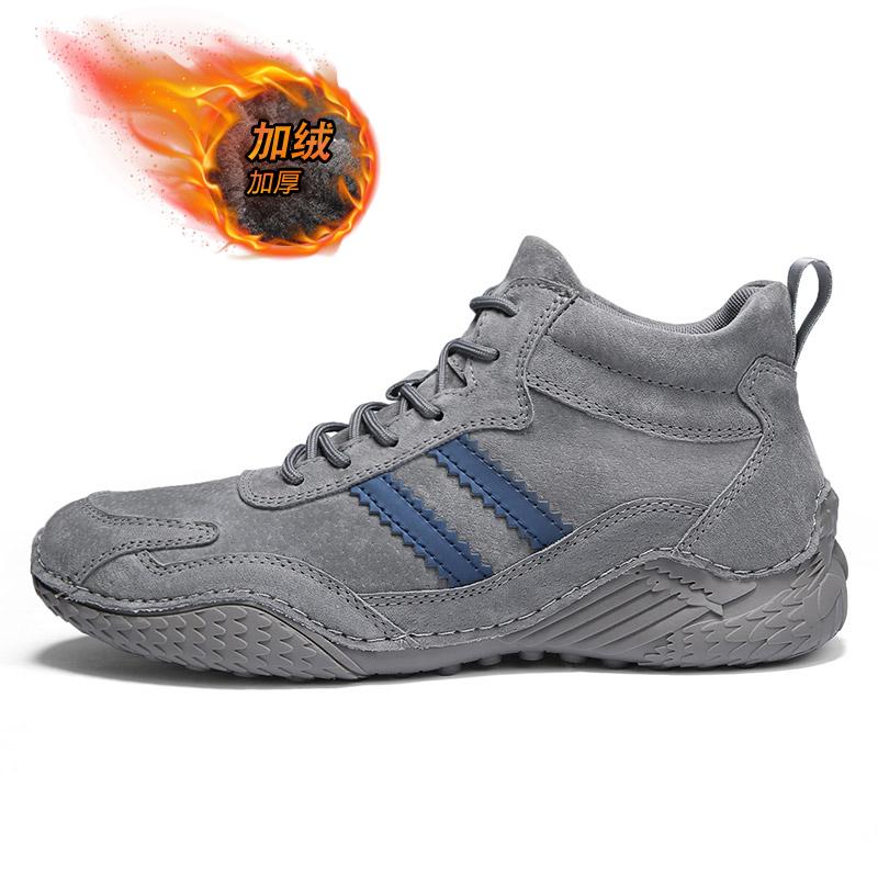 Мужская обувь, зимние мужские ботинки в британском стиле, теплые зимние ботинки, мужская повседневная обувь для работы на открытом воздухе, резиновые модные ботинки до щиколотки