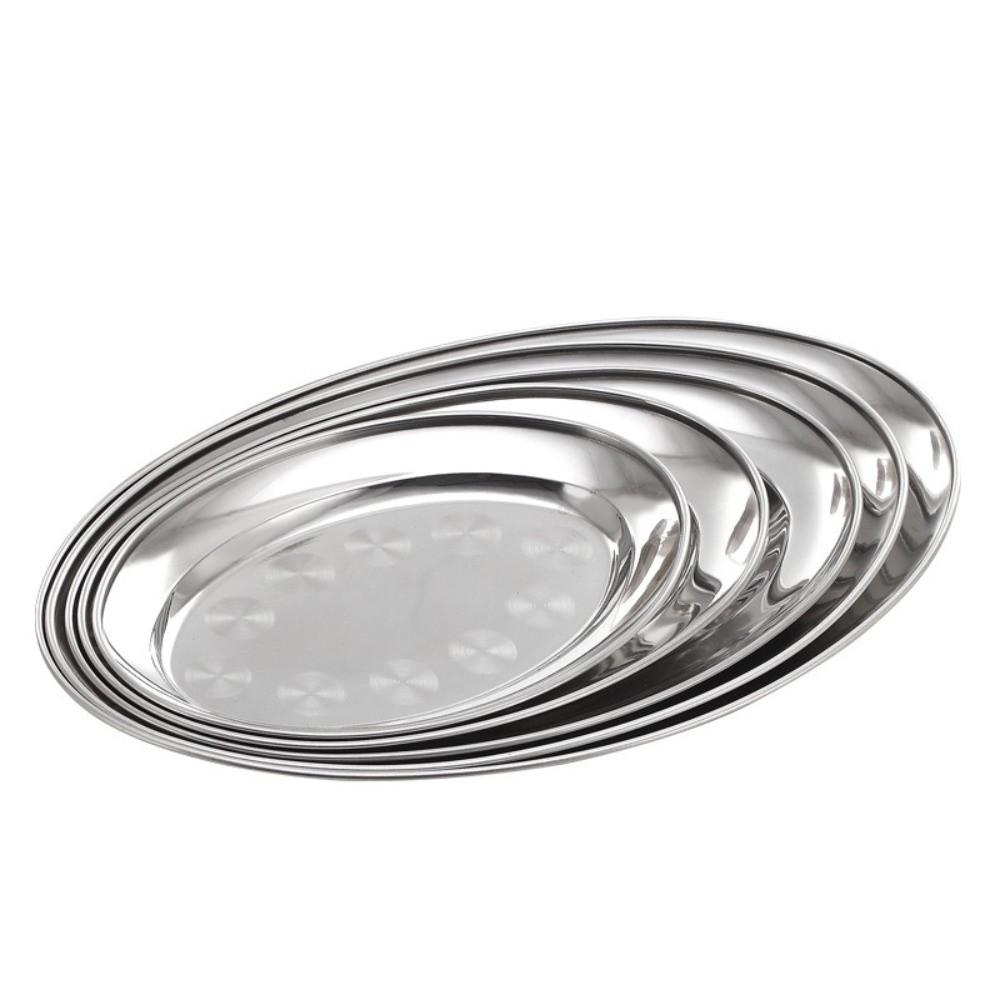Shallow Design Oval Fish Plates Multi-Size Barbecue Trays Cold Food Plates Cold Food Serving