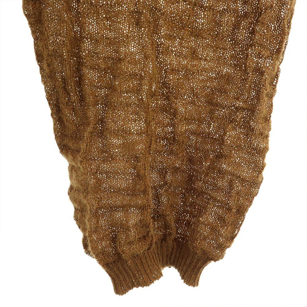 Salvatore Ferragamo Льняной кардиган с V-образным вырезом и длинными рукавами M Коричневый Женский Б/у