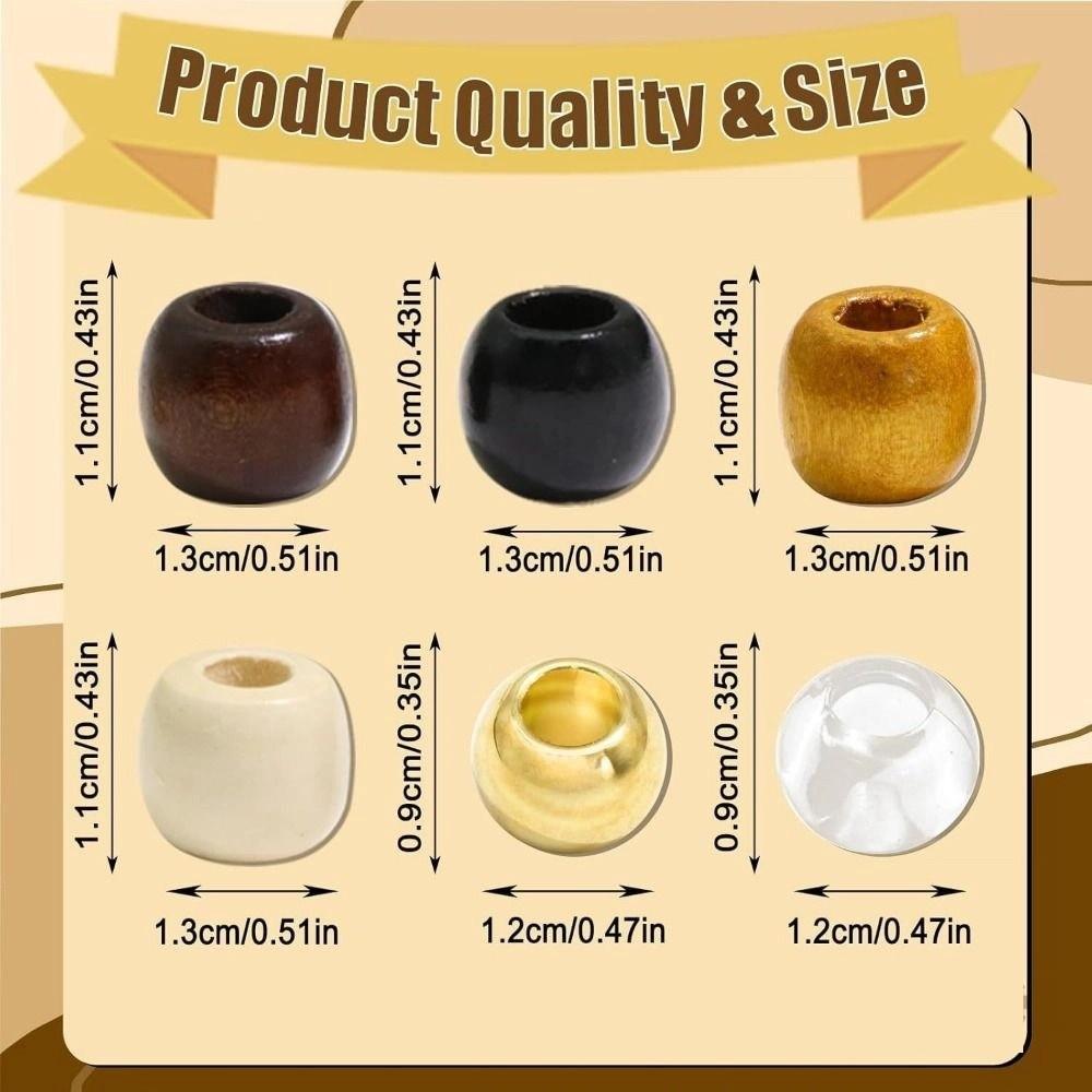 120Pcs Multi Style Braiding Beads DIY Crafts Dreadlocks Hair Rings  Hair Accessories