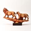 Naturecraft Wood Effect Resin Figurine - Lions on Rocks