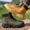 Новые модные защитные рабочие ботинки, высокие водонепроницаемые защитные кожаные ботинки, противоударные и противопрокольные промышленные ботинки