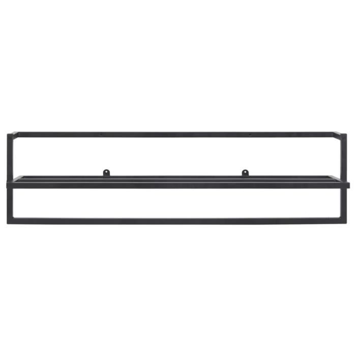 VidaXL Towel Rack Black 95x25x22 Cm Iron