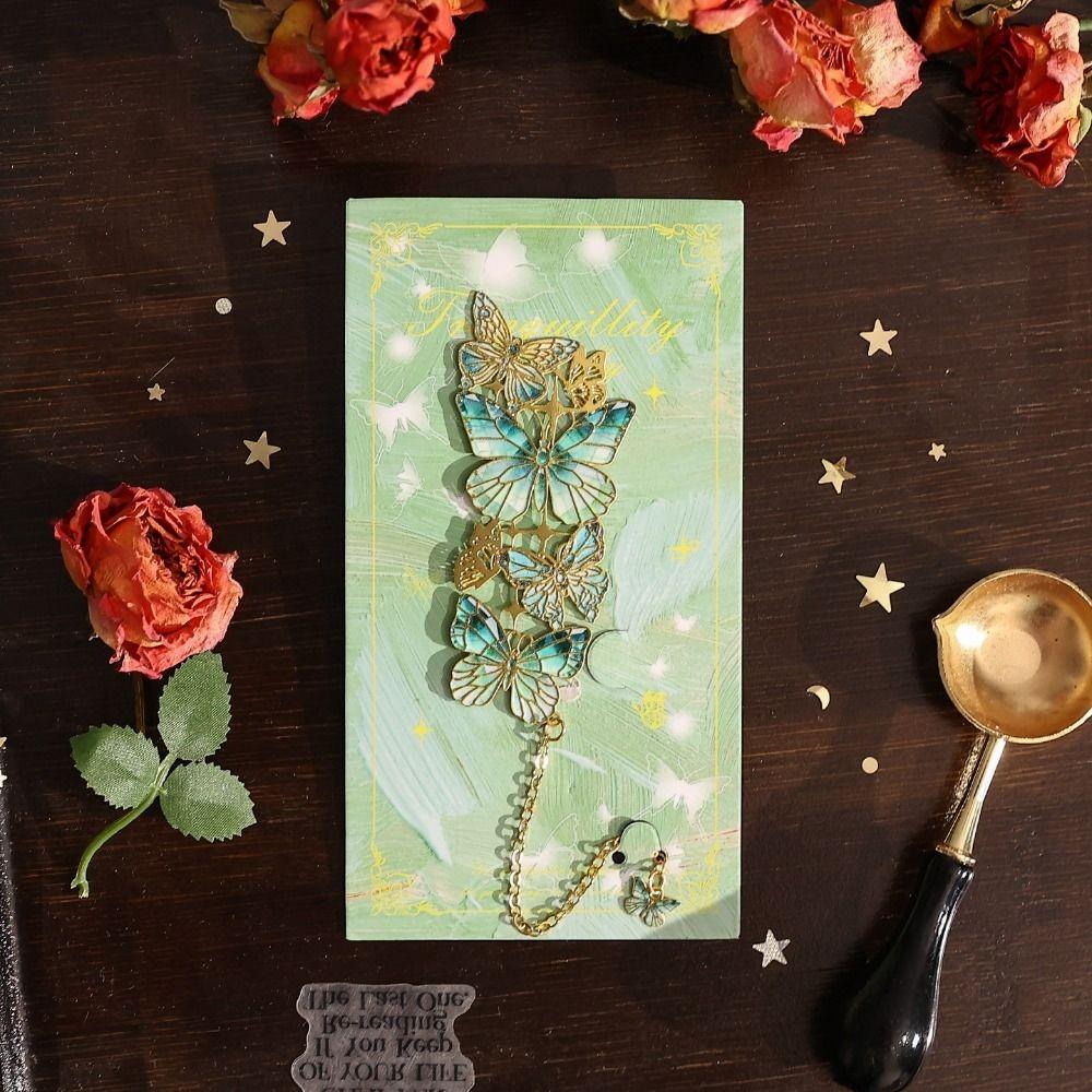 Creative Metal Butterfly Bookmark Vintage Decorative Bookmark Reading Accessory