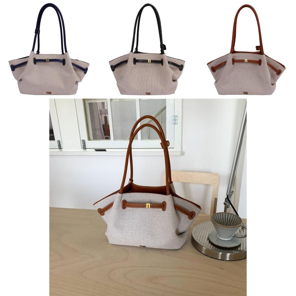 Classic Canvas Bag Women Large Capacity With Inner Zip Pocket For Work And Casual