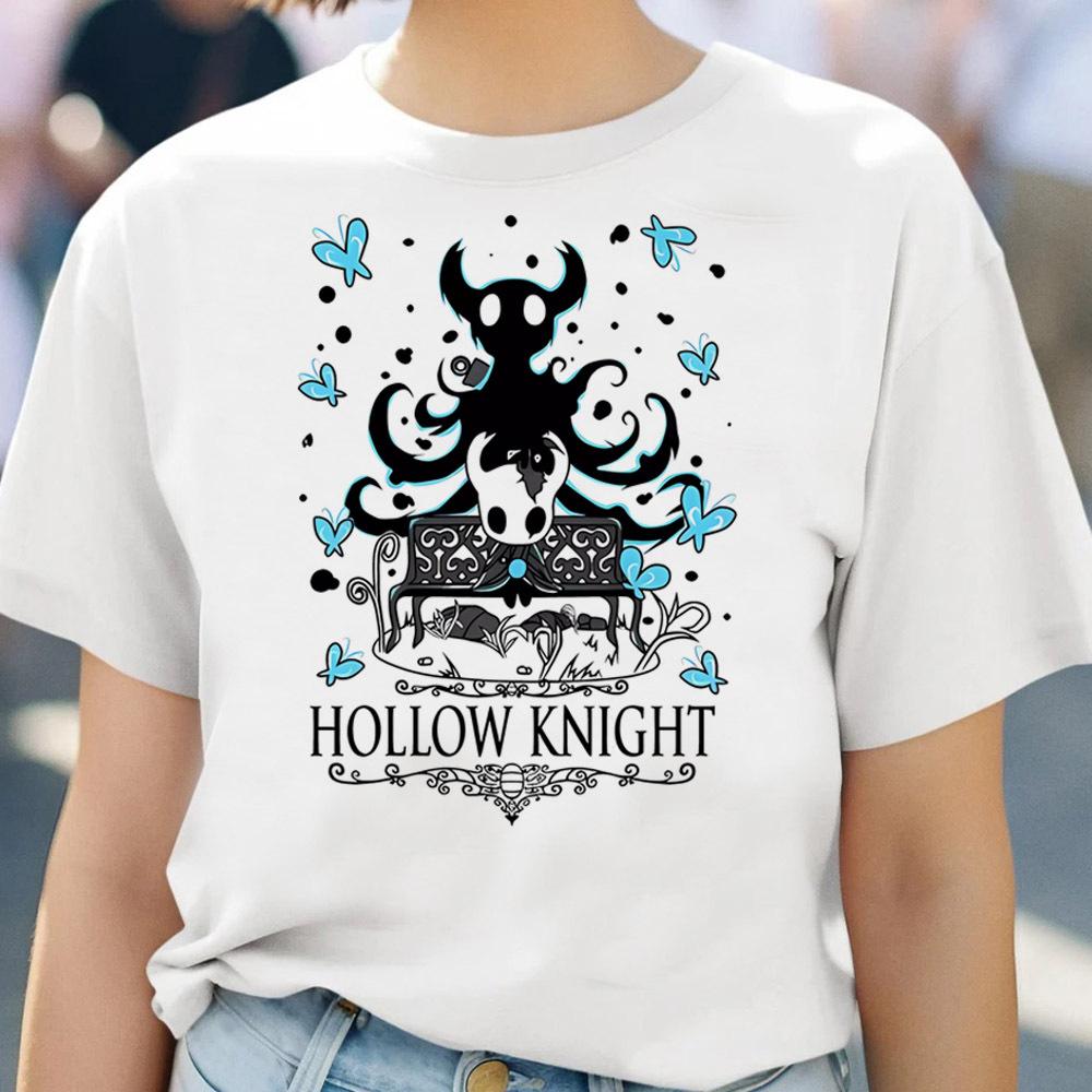 Hollow Knight Silksong Принт с узором Футболка Хип-Хоп Ретро Аниме Женская Одежда Удобный Дышащий и Мягкий Хлопок