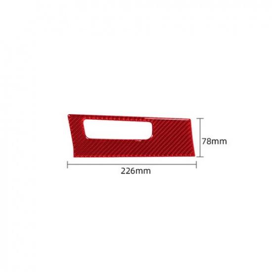 Red Carbon Fiber Interior Headlight Control Cover Trim For Hyundai Elantra