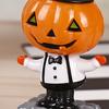 Halloween Solar Car Cartoon Swaying Car Dashboard Decor Funny Solar Swing