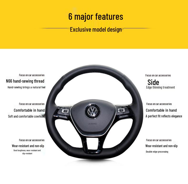 Чехол на руль Volvo S80L Натуральная кожа Замша Ручная работа Полное покрытие для модели 2009 года