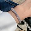 Fashion Zircon Crystal Heart Bracelet for Women Geometric Rhinestone Chain Rhinestone Bracelets Trendy Girls Party Jewelry Gifts