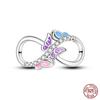 Fashion S925 Silver Colorful Butterfly Dragonfly Hummingbird Spring Series Charms Beads Fit  S925 Original Bracelet Jewelry