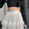 2025 Весна Лето Женская Макси Длинная Белая Юбка Высокая Талия Многослойные Оборки Юбка Принцессы Милые Романтичные Женские Кружевные Многоуровневые Юбки