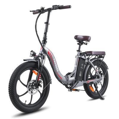 FAFREES F20 Pro Складной электрический велосипед с толстыми шинами, двигатель 250 Вт, аккумулятор 36 В 18 Ач, городской электровелосипед для поездок на работу, 20-дюймовые шины, электрический велосипед для различных типов местности