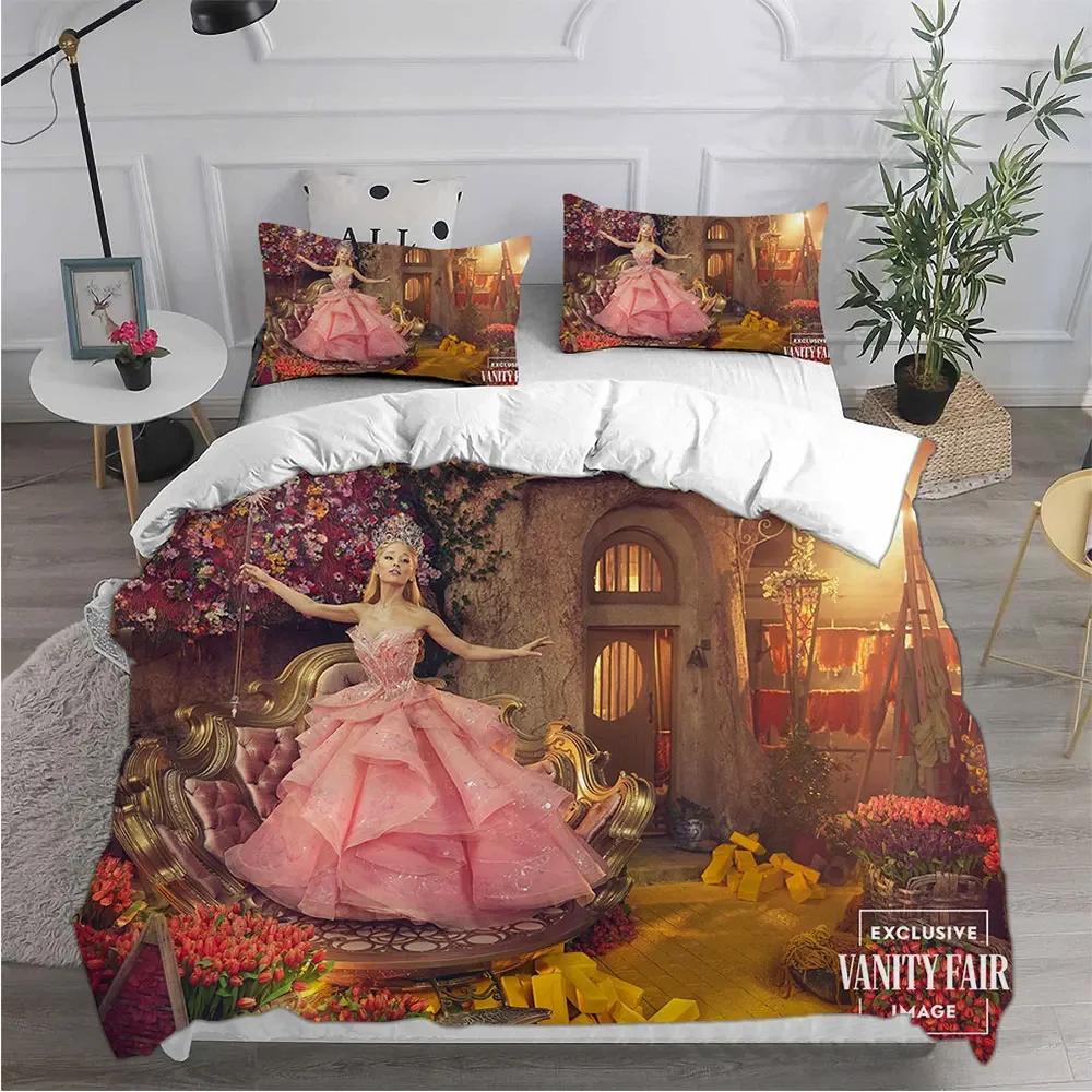 Movie Wicked Witch Bedding Sets 3D Printed Duvet Cover Set No Filler Skin Friendly Princess Witch Birthday Gift Bedroom Decor