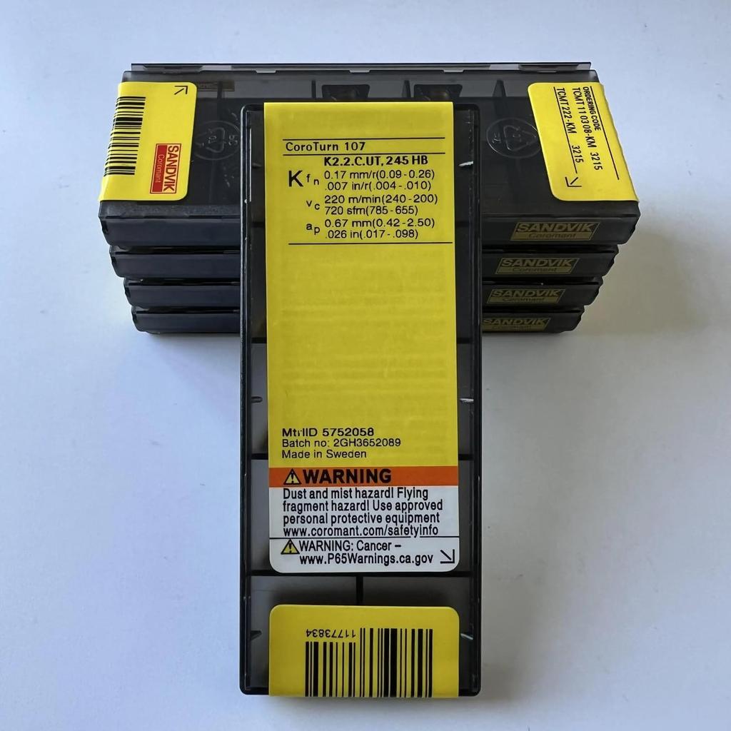 Original Sandvik / TCMT110308-KM 3215 CNC Lathe Carbide Blade 10 PCS