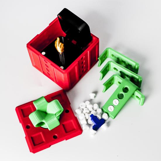 Надоедливый набор подарочных коробок с сюрпризом в виде интерактивной 3D-головоломки с пальцем, винтовой головоломки, двойной коробки для хранения, подарочной коробки для розыгрышей на дни рождения, Рождество, Хэллоуин