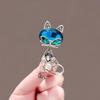Sapphire Cat Brooches Women Clothing Coat Jewelry Party Accessories