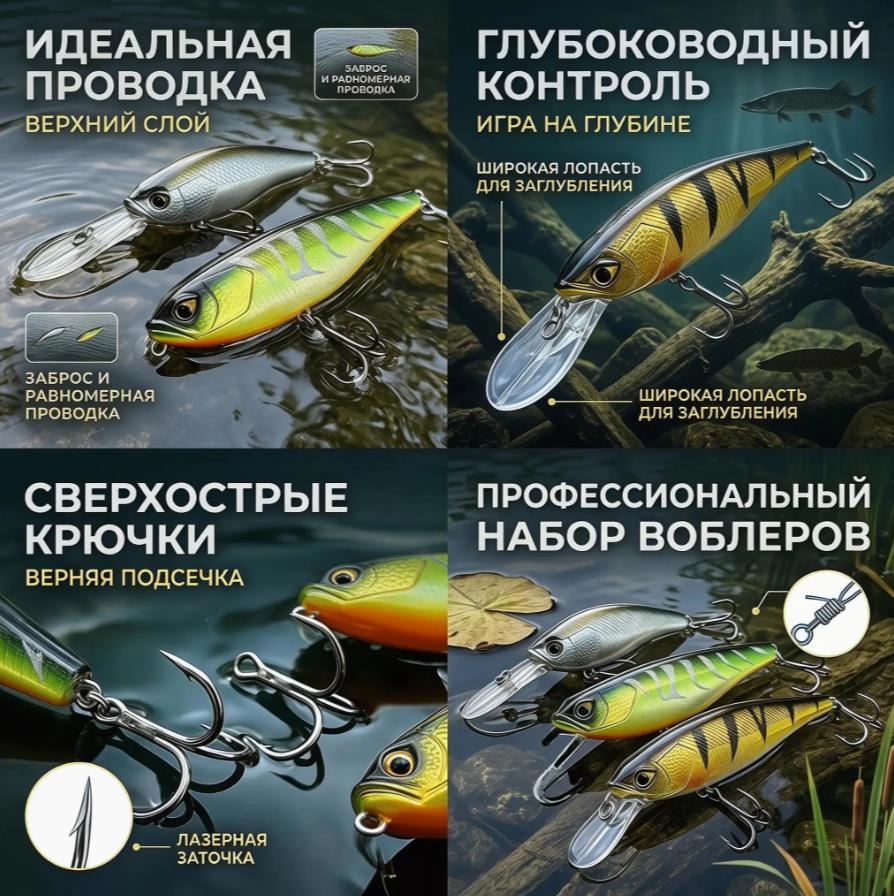 Decathlon Caperlan Fishing Lures Set CRKDD 60F STK 100F MNW 100SP