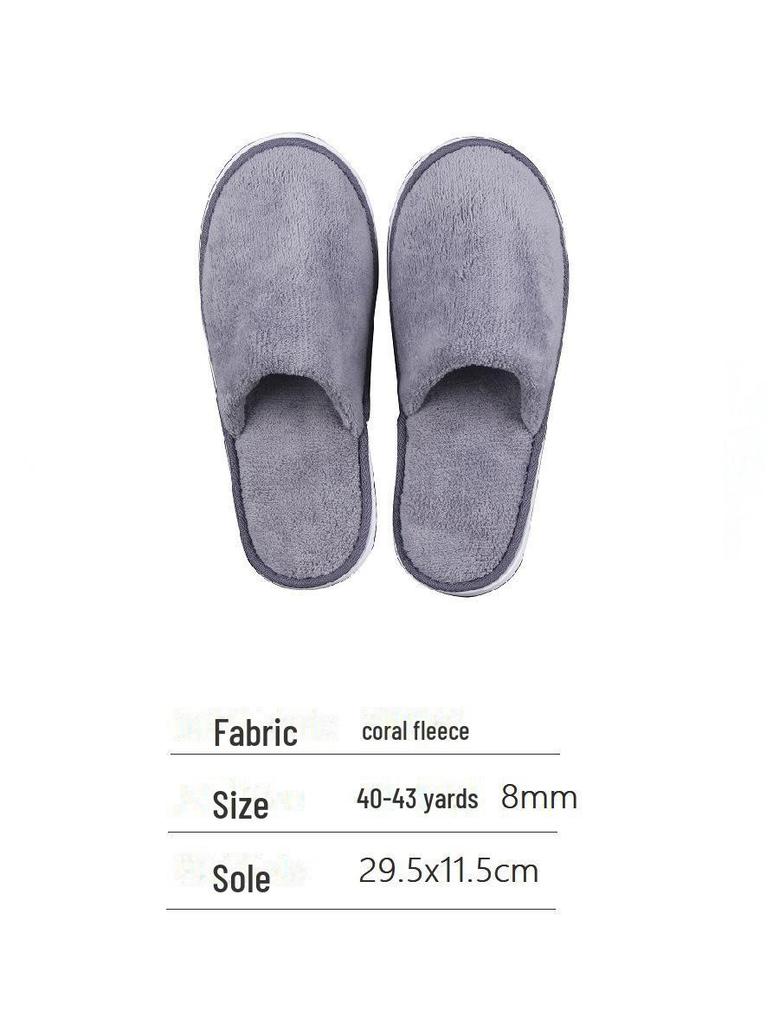 Luxury Disposable Slippers: Plush Coral Fleece, Non-Slip, Ideal for Home, Homestays, and Guest Comfort
