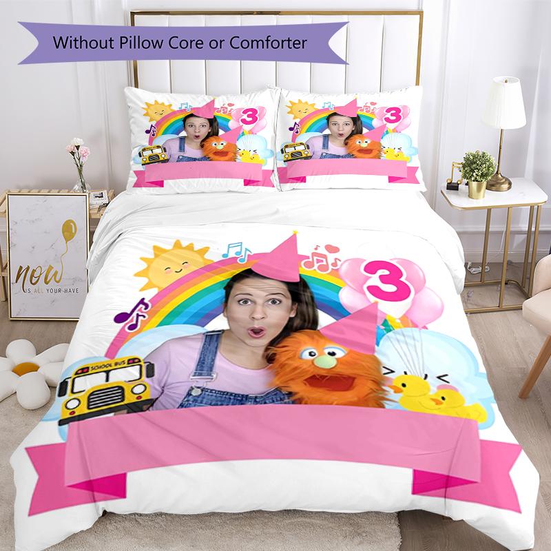 3pcs Ms. Rachel Bedding Set Duvet Cover Closure Includes 1 Duvet Cover & 2 Pillowcases, Soft and Comfortable for All Seasons.