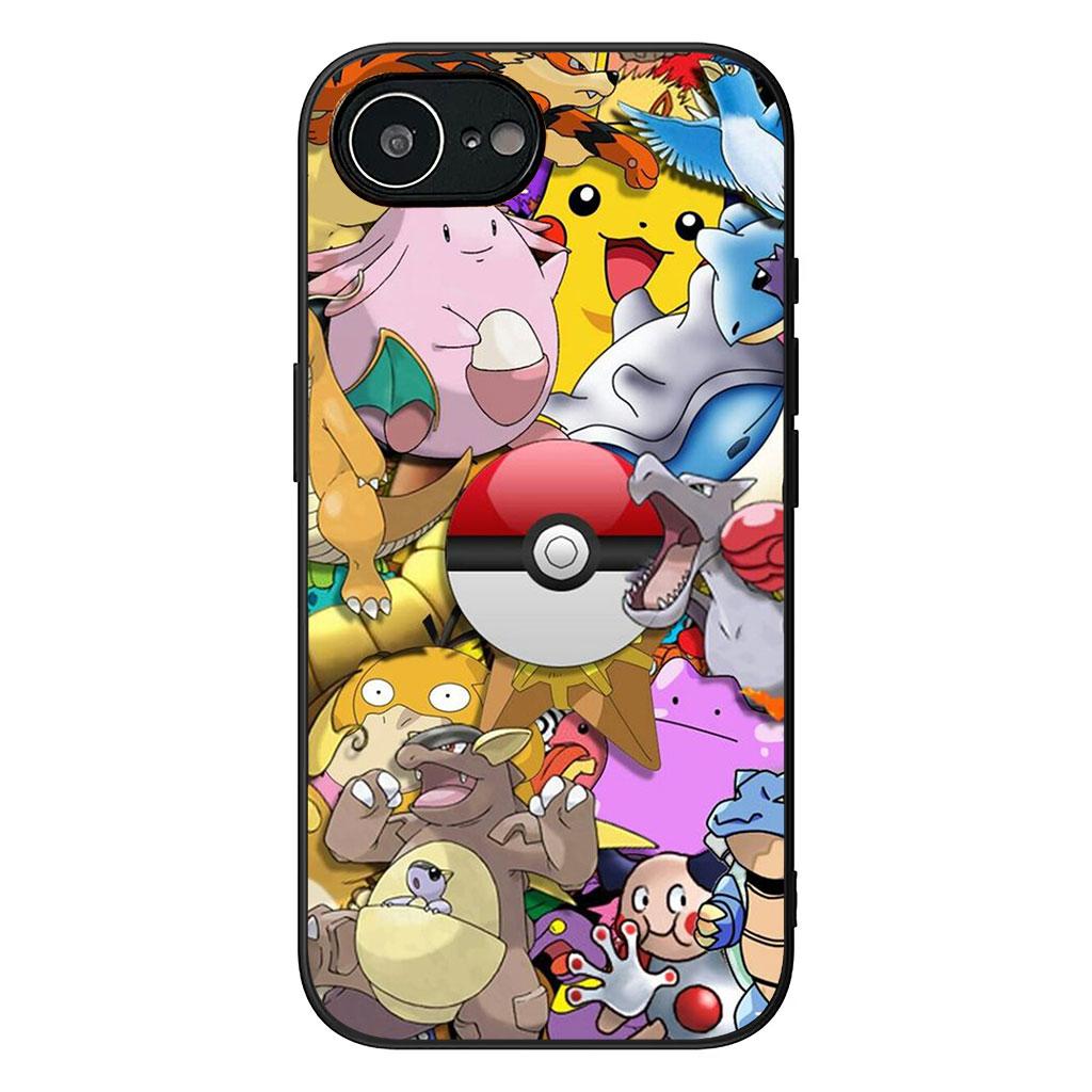Чехол-кейс Mew P-Pikachus P-Pokemons GO для Apple iPhone 16 15 14 11 Pro Max 7 8 Plus SE2 SE3 SE 2022 2020