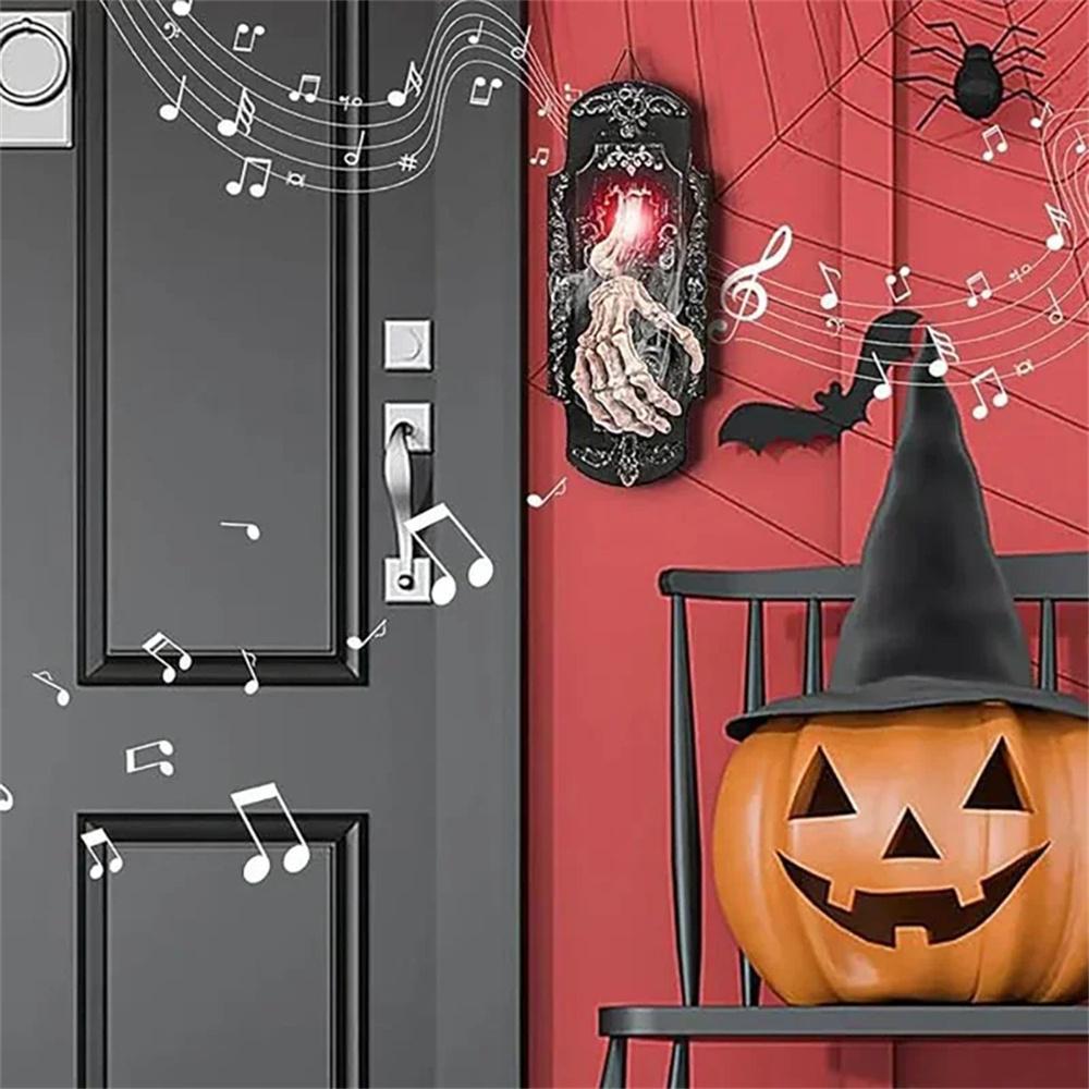 1× Забавный спрей-звонок в форме руки скелета на Хэллоуин для украшения на Хэллоуин