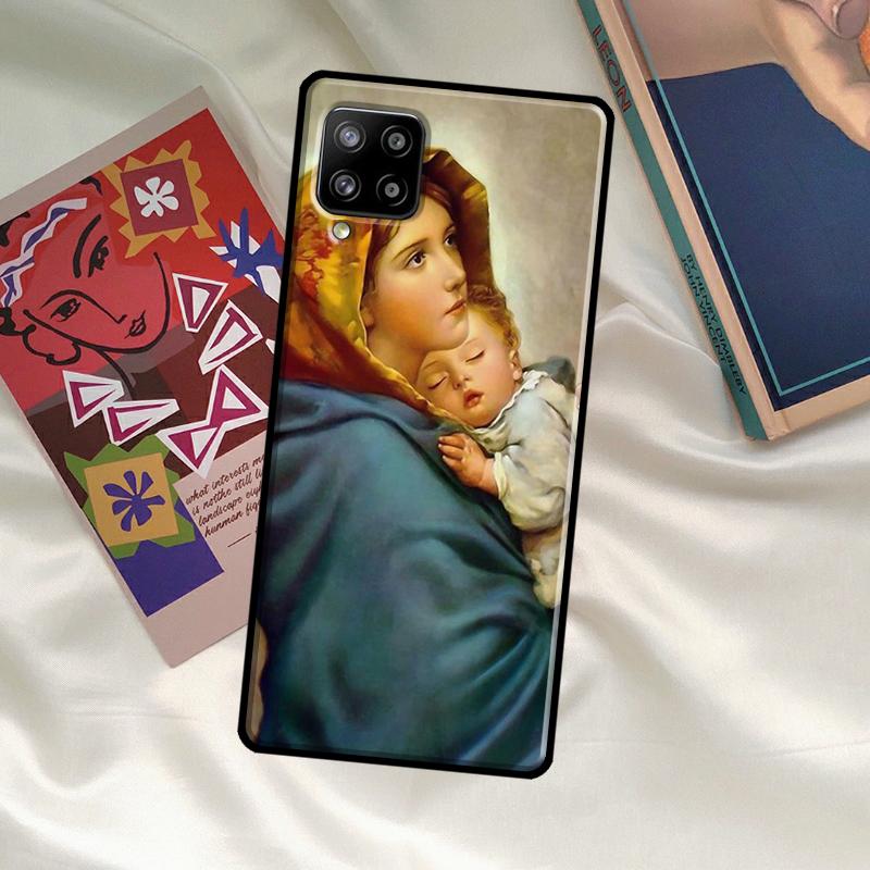 Чехол 'Богородица и Иисус' для Samsung Galaxy A52 A32 A12 A33 A06 A16 A26 A36 A56 A15 A53 A13 A34 A54 A14 A35 A55