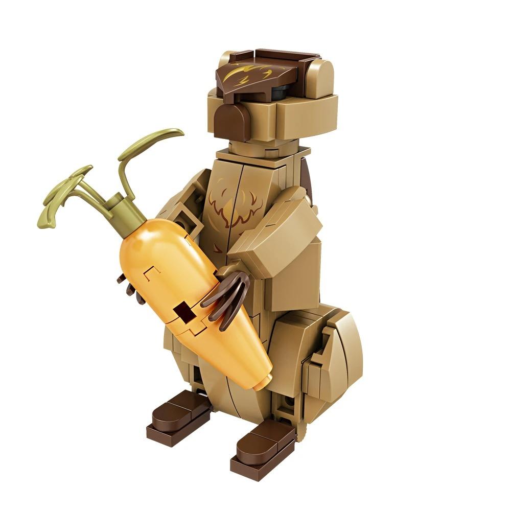 Фигурки животных Лиса Кенгуру Фигурка жирафа Модель Строительные блоки Наборы Игрушки для детей Дикие животные Детские подарки