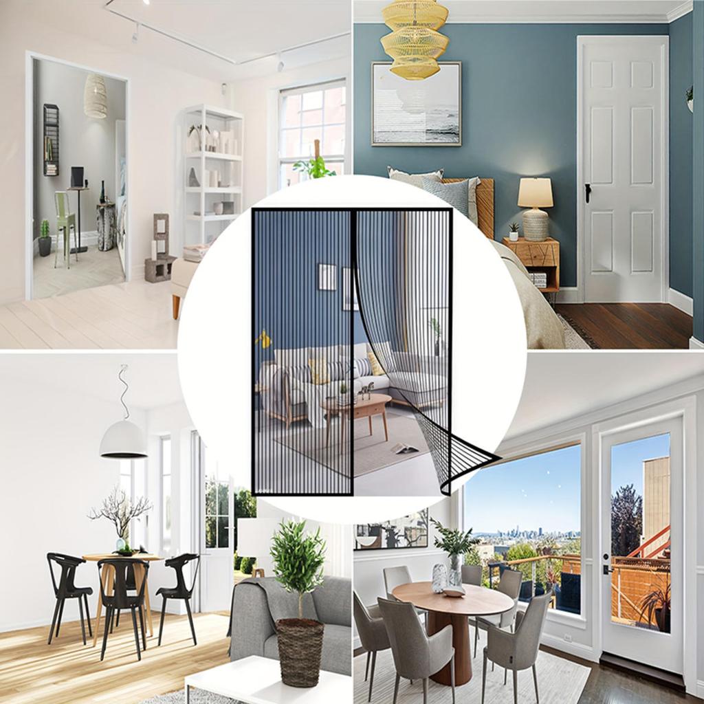 Mosquito Net Curtain Magnets Door Mesh Insect Sandfly Netting with Magnets On The Window Mesh Screen Automatic Closing Door Screen