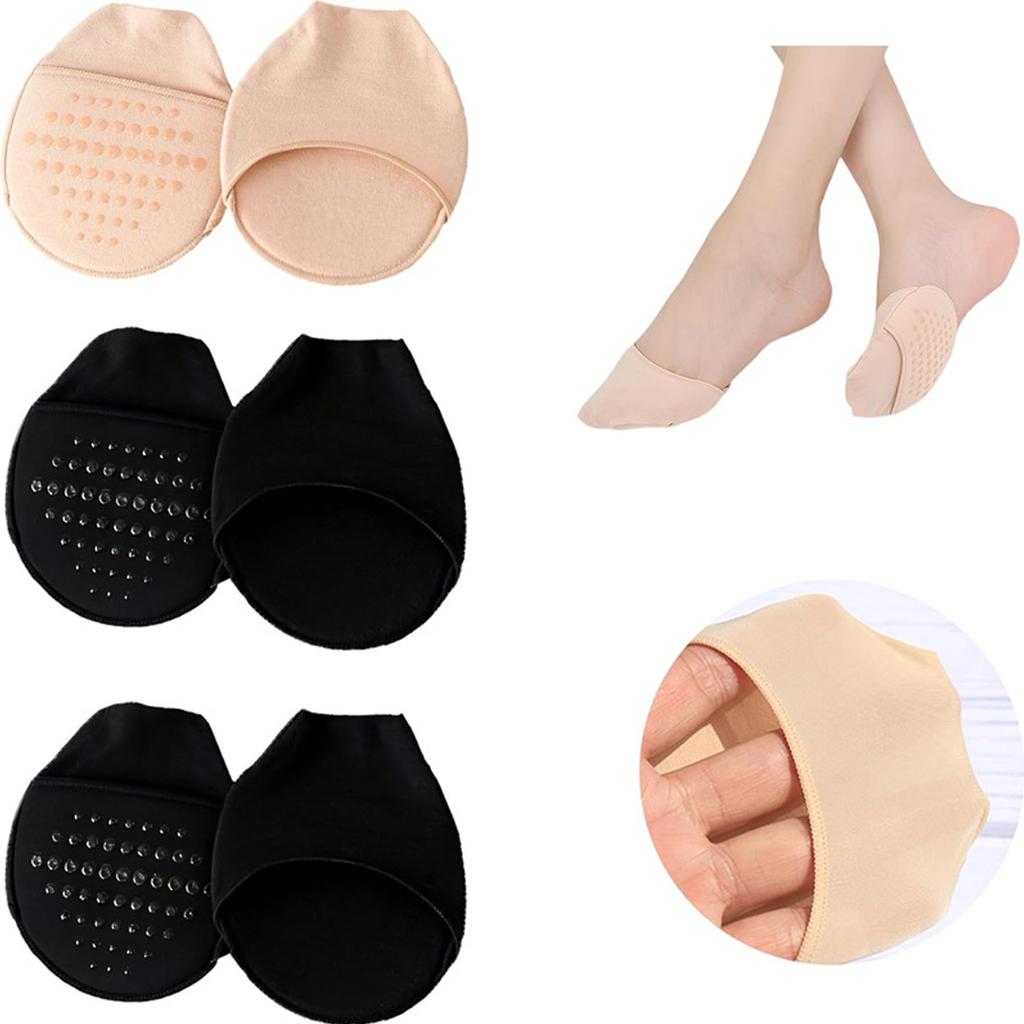 Metatarsal Sleeve Pads Ball of Foot Cushions with Soft Sponge and Silicone Dots Forefoot Cushioning Socks Non Skid Half Socks