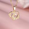 1 шт. золотого цвета 26 английских букв сердце ожерелье цветок кулон обручальное кольцо ювелирные изделия подарок на день Святого Валентина