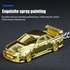 1:64 масштаб Gtr-R34 Rs7 модель автомобиля игрушки автомобильная цепь металлический литой брелок гальванопокрытие покраска брелки мальчики подарки для друзей