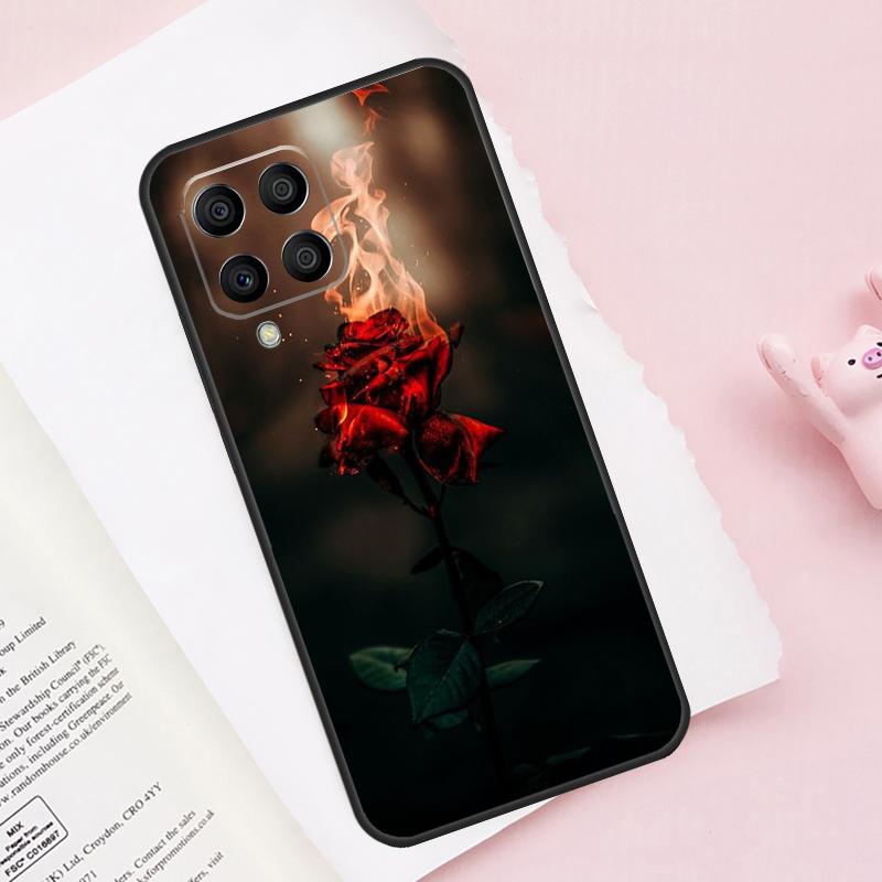 Красная Роза Цветок Для Samsung Galaxy M31 M32 M12 M52 M13 M33 M53 M11 M51 M15 M55 M14 M34 M54 M30s M20 Чехол