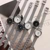 Digital Compact Small Dial Sliver Quartz Wristwatch Korean Simplicity Style Women Student Stainless Steel Mesh Strap Watch